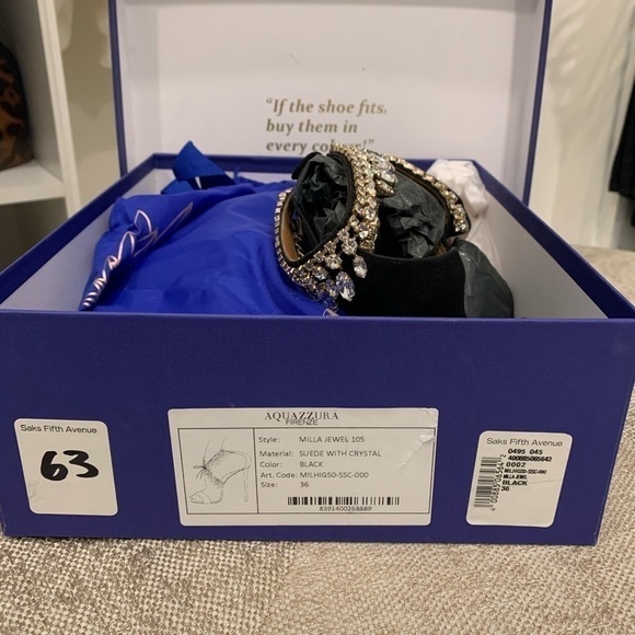 𝅺💕aquazurra Swavroski crystal sandals.  Worn once.  Size 6 - Picture 7 of 7